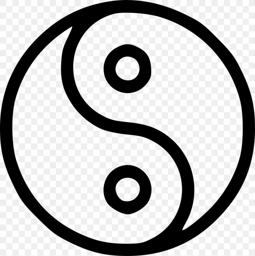 Symbol, PNG, 980x982px, Yin And Yang, Area, Black And White, Icon Design, Line Art Download Free