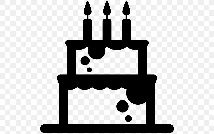 Birthday Cake Party Torte, PNG, 512x512px, Birthday Cake, Birthday, Black, Black And White, Cake Download Free