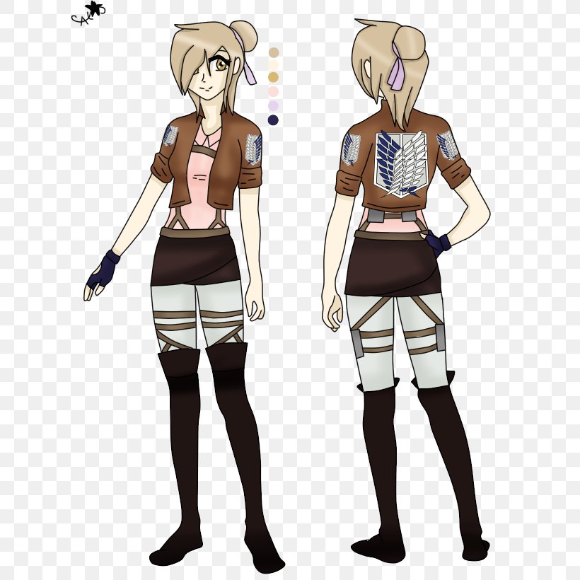 Attack On Titan Female Reference Costume Name, PNG, 630x820px, Watercolor, Cartoon, Flower, Frame, Heart Download Free