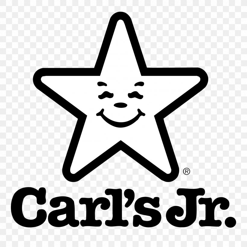 Logo Carl's Jr. Clip Art Brand Vector Graphics, PNG, 2400x2400px, Logo, Area, Black And White, Brand, Letter Download Free