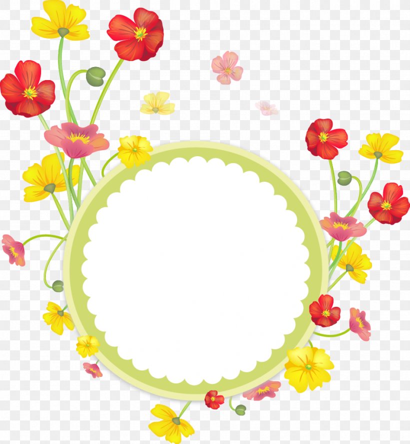 Vector Flowers Decoration Ring, PNG, 948x1026px, Flower, Area, Black And White, Cut Flowers, Daisy Download Free