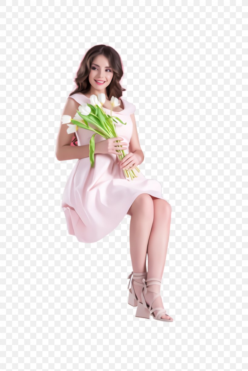 White Pink Clothing Green Sitting, PNG, 1636x2448px, White, Clothing, Costume, Dress, Footwear Download Free