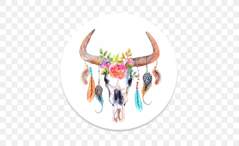 Cattle Boho-chic Illustration Horn Watercolor Painting, PNG, 562x500px, Cattle, Antler, Art, Bohochic, Bull Download Free