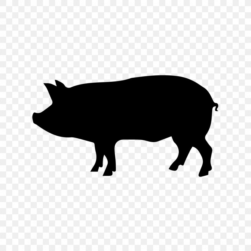 Pig Silhouette Clip Art, PNG, 1182x1182px, Pig, Black, Black And White, Cattle Like Mammal, Drawing Download Free
