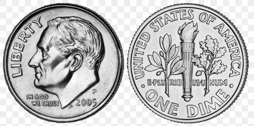 Mercury Dime Penny Roosevelt Dime Nickel, PNG, 1266x629px, Dime, Banknote, Black And White, Cent, Coin Download Free