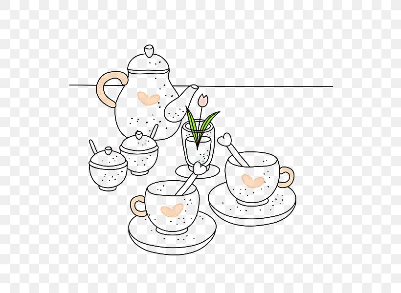 Cartoon Clip Art, PNG, 600x600px, Cartoon, Artwork, Coffee Cup, Cup, Dinnerware Set Download Free