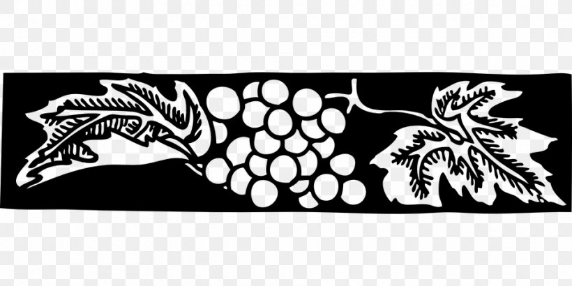 Muscadine Grape Common Grape Vine Grape Leaves Concord Grape, PNG, 960x480px, Muscadine Grape, Art, Black, Black And White, Common Grape Vine Download Free