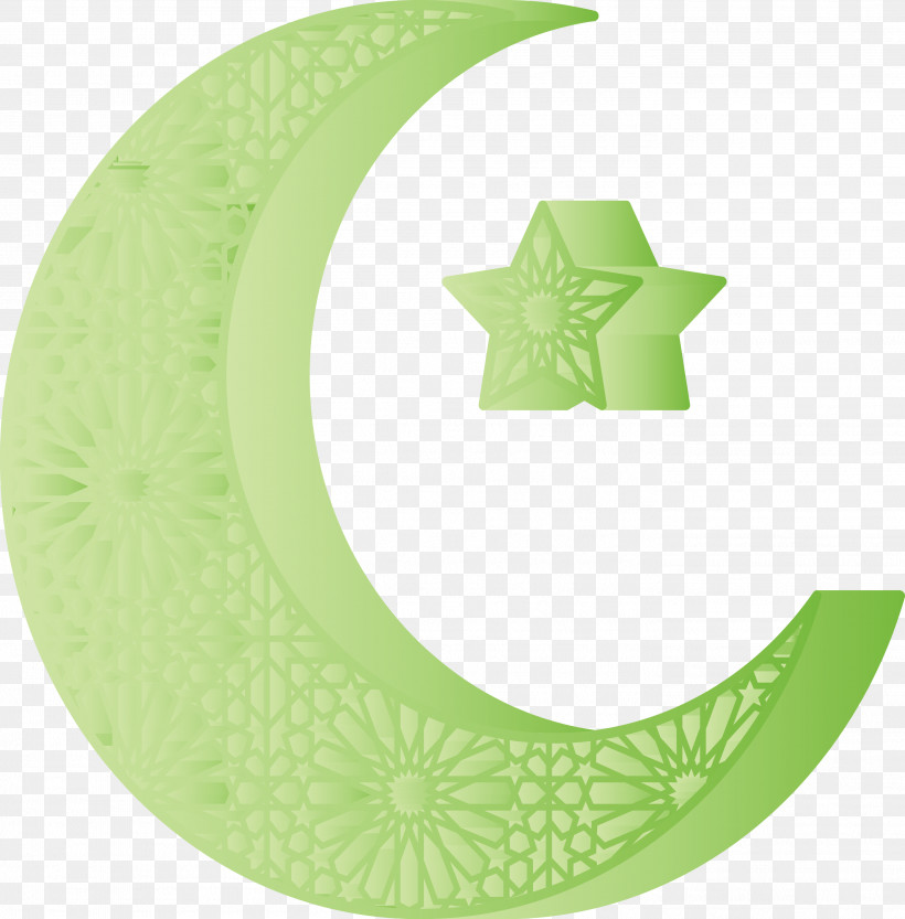 Star And Crescent Ramadan Kareem, PNG, 2818x2865px, Star And Crescent, Automotive Wheel System, Circle, Green, Leaf Download Free