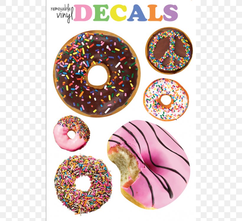 Decal Sticker Die Cutting Donuts Polyvinyl Chloride, PNG, 750x750px, Decal, Chocolate, Confectionery, Die Cutting, Donuts Download Free
