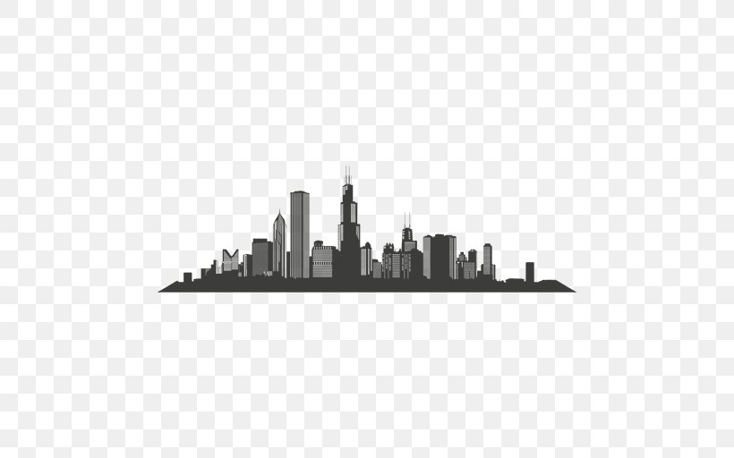 Chicago Las Vegas Skyline Silhouette, PNG, 512x512px, Chicago, Art, Black And White, City, Heavy Cruiser Download Free