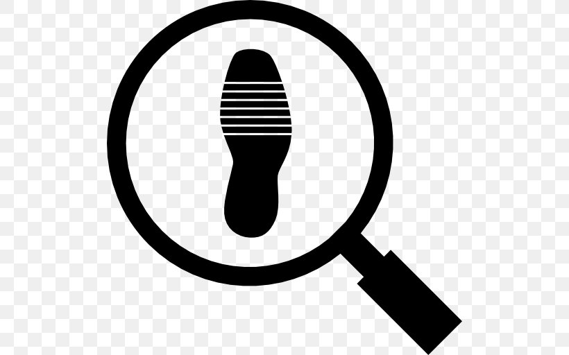 Magnifying Glass Footprint Magnifier, PNG, 512x512px, Magnifying Glass, Audio, Audio Equipment, Black And White, Footprint Download Free