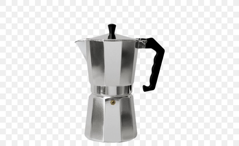 Moka Pot Espresso Coffee Cafe Caffè Mocha, PNG, 500x500px, Moka Pot, Cafe, Cappuccino, Coffee, Coffee Percolator Download Free