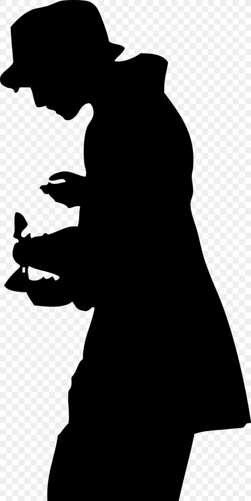 Silhouette Top Hat Clip Art, PNG, 958x1912px, Silhouette, Black, Black And White, Bowler Hat, Clothing Download Free