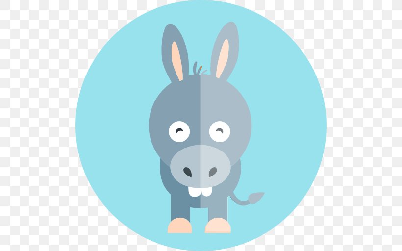 Rabbit Donkey Clip Art, PNG, 512x512px, Rabbit, Animal, Blue, Carnivoran, Cartoon Download Free