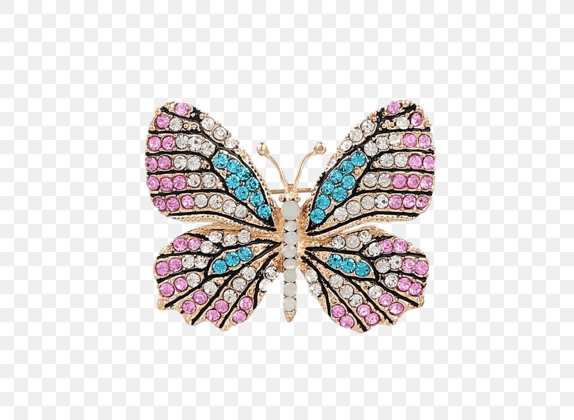 Brooch Butterfly Earring Jewellery Imitation Gemstones & Rhinestones, PNG, 600x600px, Brooch, Anklet, Bijou, Brooches Pins, Brush Footed Butterfly Download Free
