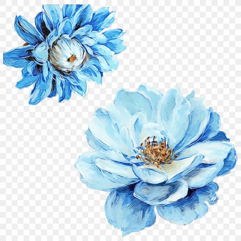 Flower Floral Design Watercolor Painting Blue, PNG, 1600x1600px, Flower, Aqua, Art, Artificial Flower, Blue Download Free