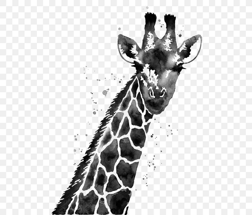 Giraffe White Painting (Three Panel) Black And White Abstract Art Canvas, PNG, 524x700px, Giraffe, Abstract Art, Art, Art Museum, Black And White Download Free