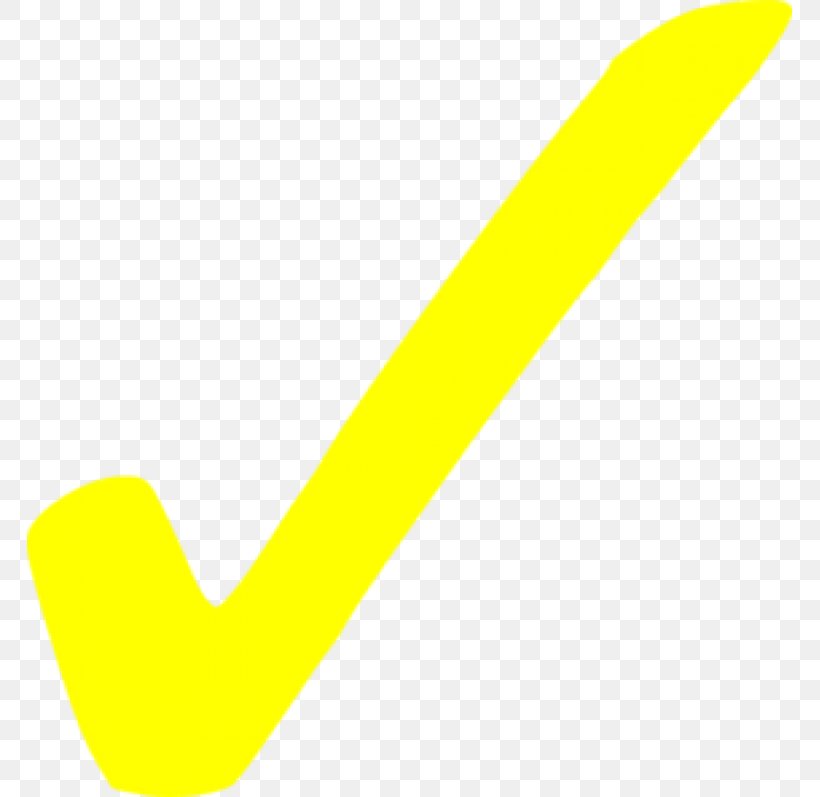 Check Mark Clip Art, PNG, 765x797px, Check Mark, Document, Symbol, Text, Yellow Download Free