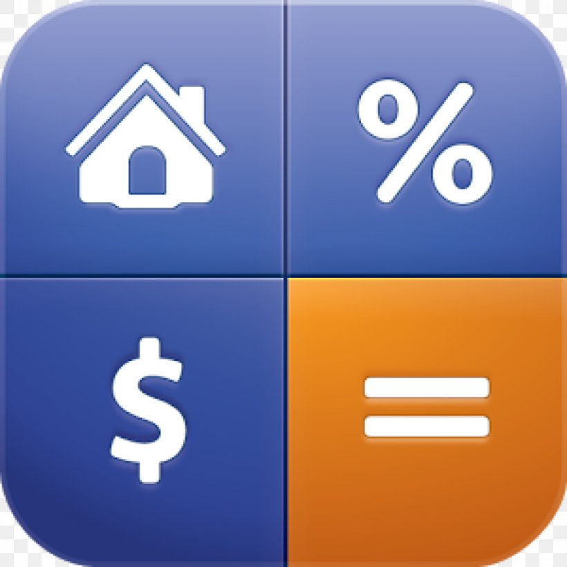 Mortgage Calculator Mortgage Loan Mortgage Broker, PNG, 1024x1024px, Mortgage Calculator, Area, Blue, Brand, Calculator Download Free