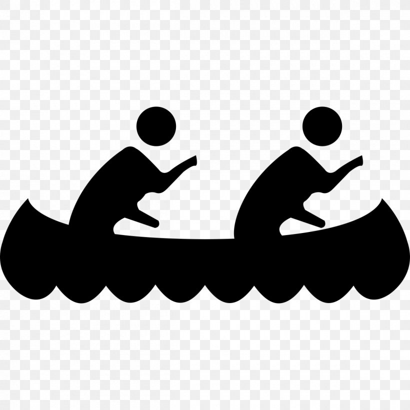 Canoeing And Kayaking Canoeing And Kayaking Clip Art, PNG, 1200x1200px, Canoe, Black, Black And White, Boating, Canoeing Download Free
