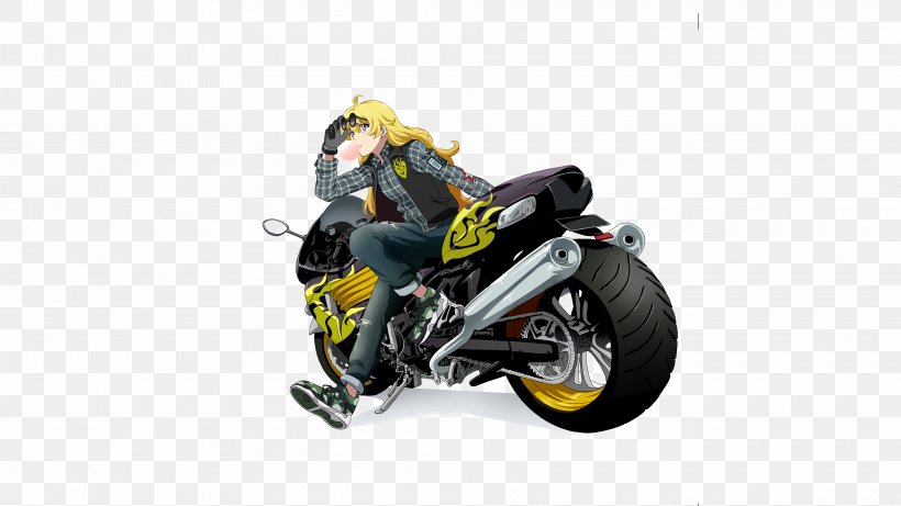 Cinder Fall Motorcycle Weiss Schnee Yang Xiao Long Blake Belladonna, PNG, 3840x2160px, Cinder Fall, Automotive Exterior, Blake Belladonna, Computer, Honda Download Free