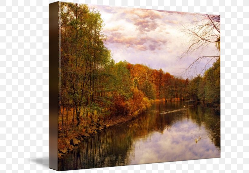 Painting Gallery Wrap River Picture Frames Bayou, PNG, 650x570px, Painting, Art, Autumn, Bank, Bayou Download Free