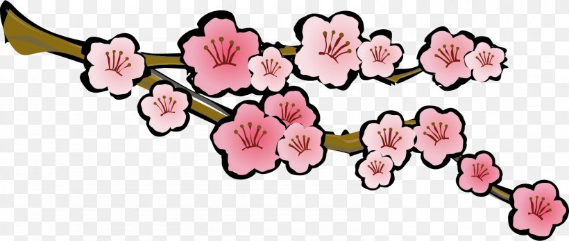 Plum Blossom Floral Design, PNG, 1588x675px, Watercolor, Cartoon, Flower, Frame, Heart Download Free