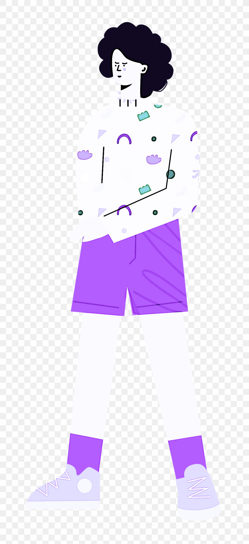 Standing Shorts Woman, PNG, 1144x2500px, Standing, Cartoon, Clothing, Geometry, Lavender Download Free