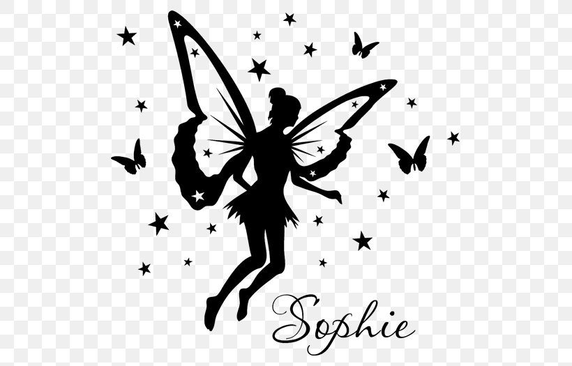 Wall Decal Sticker Nursery Fairy Tinker Bell, PNG, 700x525px, Wall Decal, Adhesive, Bedroom, Black And White, Boy Download Free