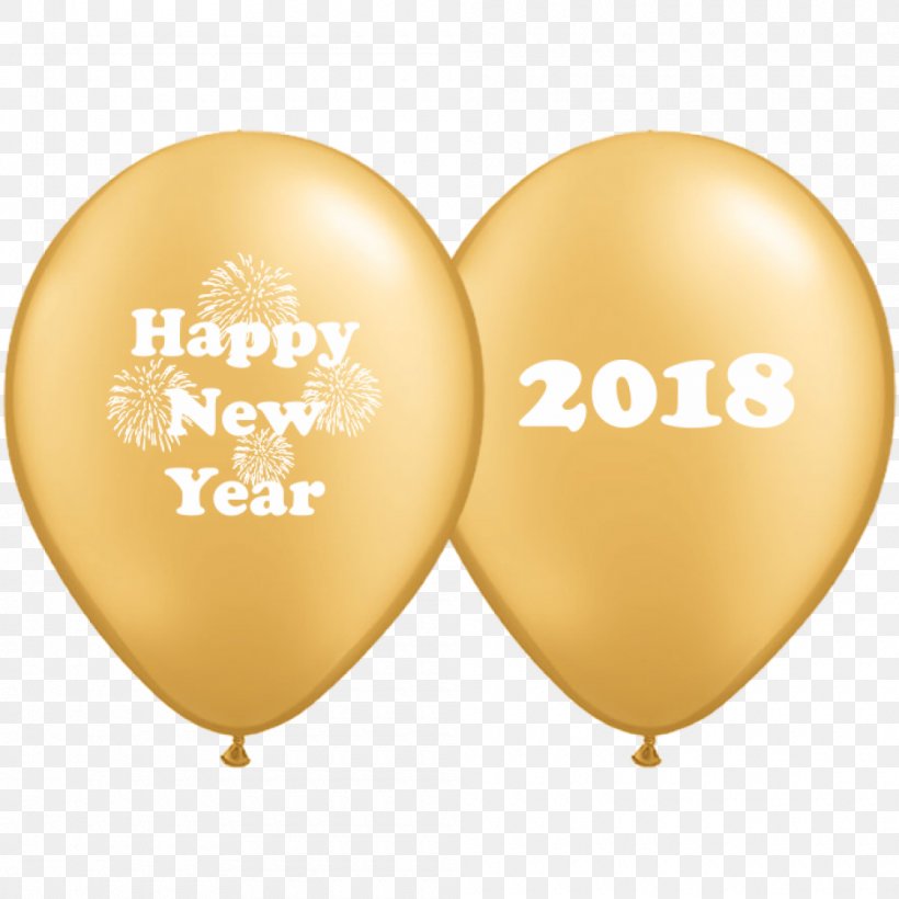 Toy Balloon Silvester 2018 New Year's Eve Gold, PNG, 1000x1000px, 2018, Balloon, Costume, Foil, Gold Download Free