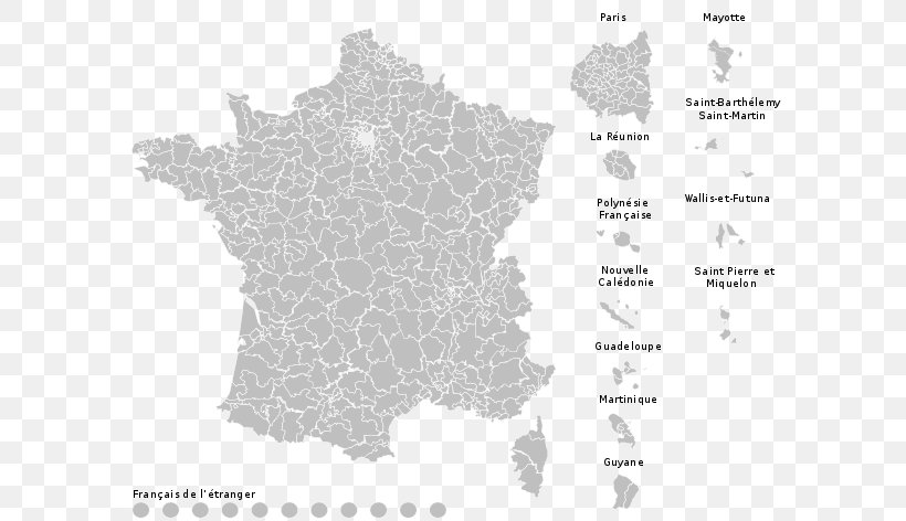 France French Presidential Election, 2017 Electoral District Map, PNG, 600x472px, France, Area, Black And White, Constituency, Diagram Download Free
