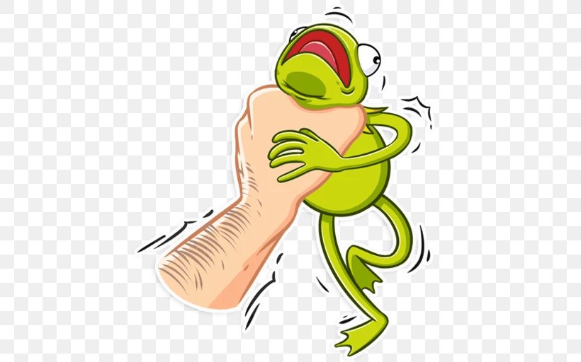 Kermit The Frog Telegram Tree Frog Sticker, PNG, 512x512px, Watercolor, Cartoon, Flower, Frame, Heart Download Free