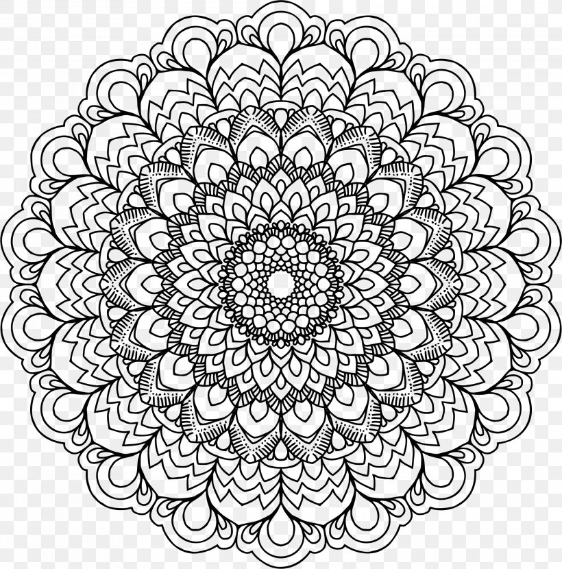 Mandala Drawing Meditation, PNG, 2276x2306px, Mandala, Area, Black And White, Coloring Book, Cosmogram Download Free