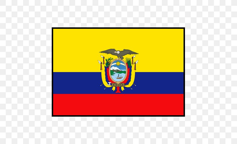 Flag Of Ecuador National Flag Flag Of Colombia Flag Of Chile, PNG, 500x500px, Ecuador, Area, Blingee, Brand, Crest Download Free