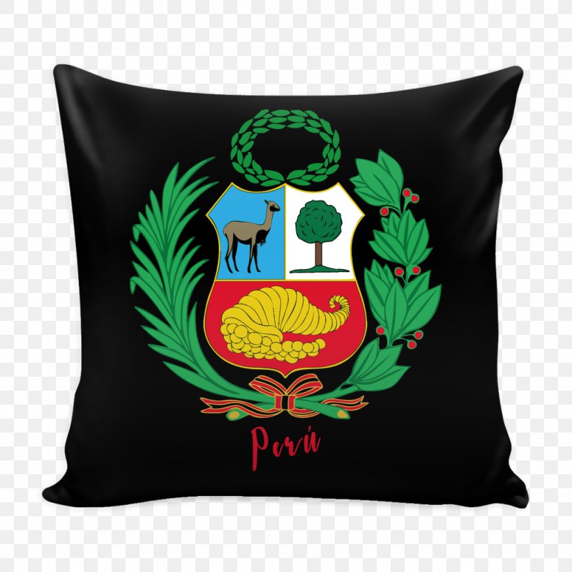 Coat Of Arms Of Peru Throw Pillows Cushion, PNG, 1024x1024px, Peru, Bracelet, Coat Of Arms, Coat Of Arms Of Peru, Cushion Download Free