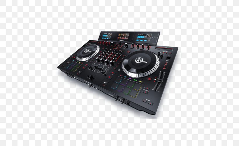 Numark NS7 III DJ Controller Audio Mixers Numark Industries Disc Jockey, PNG, 500x500px, Watercolor, Cartoon, Flower, Frame, Heart Download Free