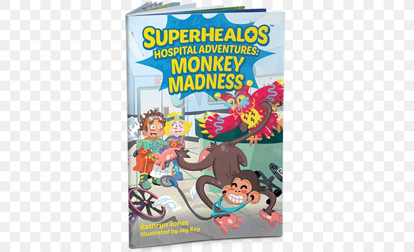 SuperHealos Hospital Adventures: : Monkey Madness Book Child, PNG, 500x500px, Book, Activity Book, Cartoon, Child, Coloring Book Download Free