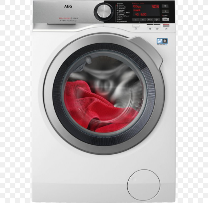 Washing Machines AEG Home Appliance Clothes Dryer Laundry, PNG, 800x800px, Washing Machines, Aeg, Clothes Dryer, Combo Washer Dryer, Consumer Electronics Download Free