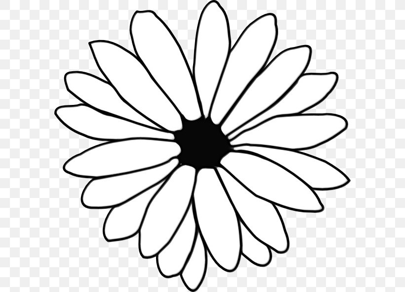 Clip Art Vector Graphics Drawing Flower Image, PNG, 600x590px, Drawing, Blackandwhite, Botany, Cartoon, Chamomile Download Free