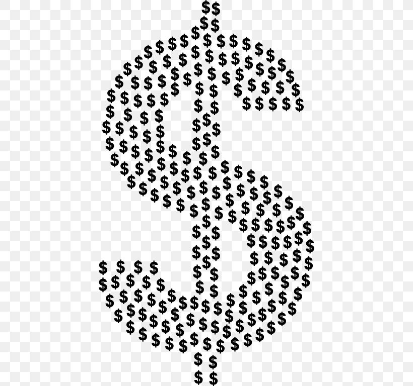 Dollar Sign United States Dollar United States One-dollar Bill Money, PNG, 428x768px, Dollar Sign, Area, Black, Black And White, Cross Download Free