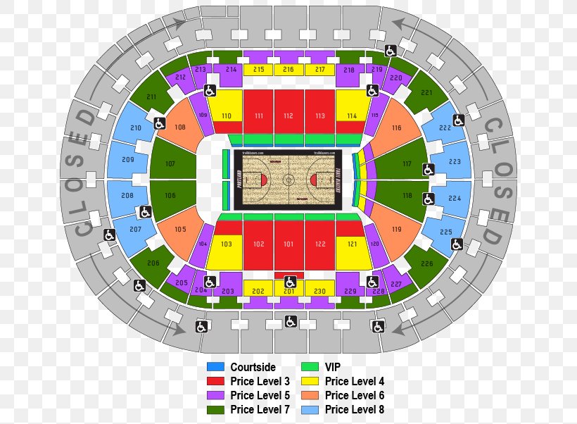 Moda Center Rose Quarter Portland Trail Blazers Stadium NBA, PNG, 650x602px, Moda Center, Aircraft Seat Map, Area, Arena, Map Download Free