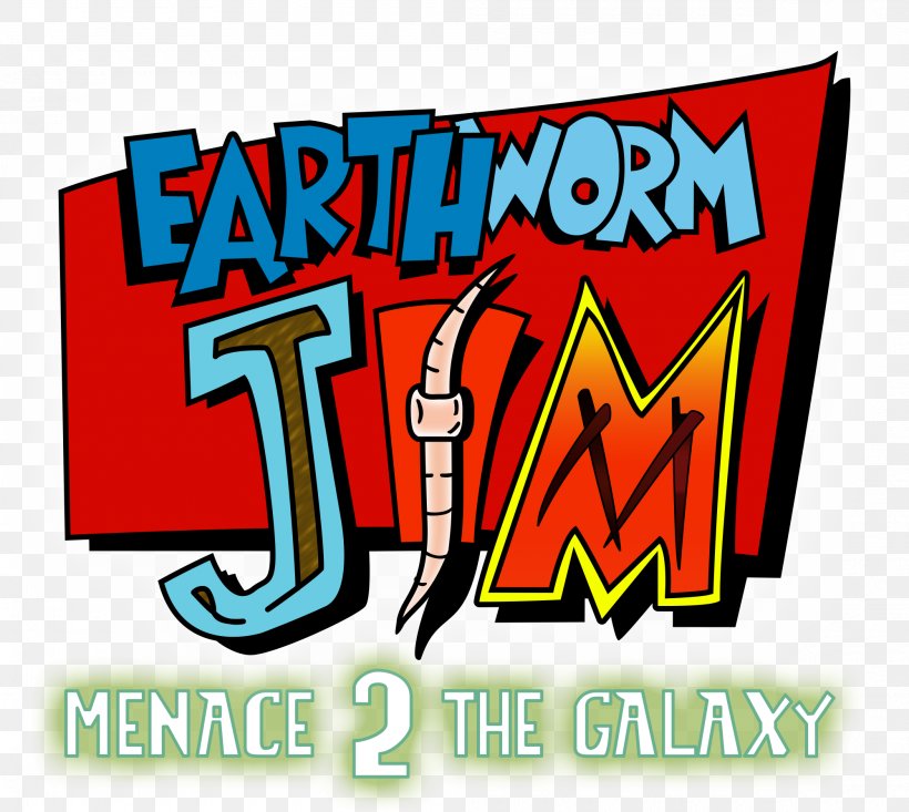 Earthworm Jim: Menace 2 The Galaxy Earthworm Jim 2 Super Nintendo Entertainment System Earthworm Jim 3D, PNG, 2000x1789px, Earthworm Jim 2, Advertising, Area, Banner, Brand Download Free