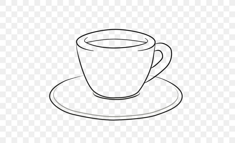 Tableware Saucer Coffee Cup, PNG, 500x500px, Tableware, Area, Artwork, Black And White, Coffee Cup Download Free