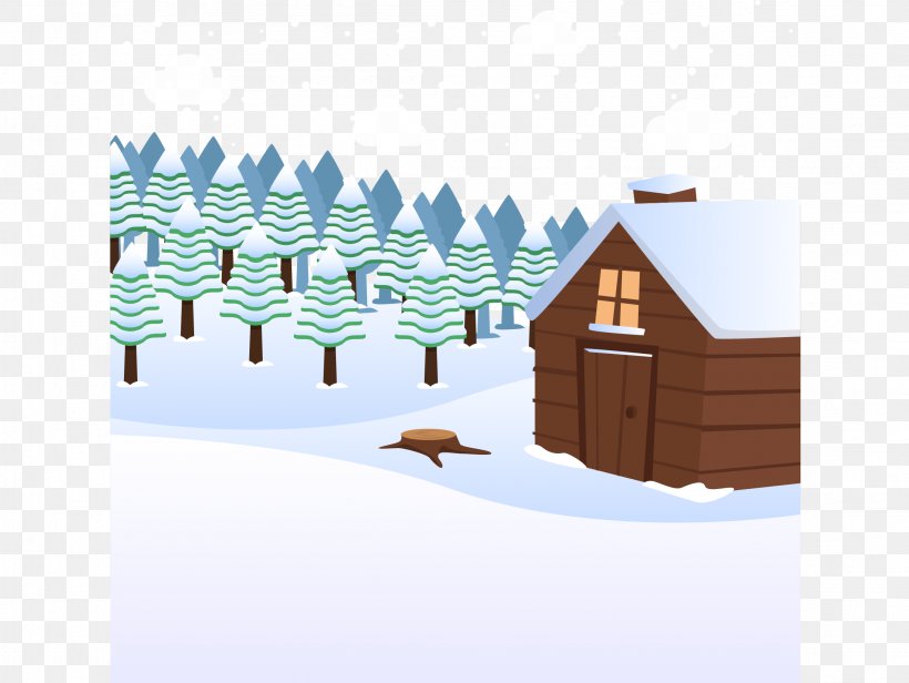 Cartoon Snow Winter Log Cabin, PNG, 2197x1651px, Cartoon, Elevation, Gratis, Home, House Download Free