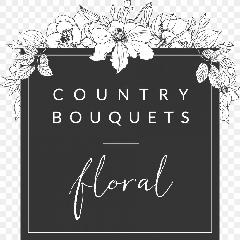 Floral Design Wedding Flower Bouquet Logo, PNG, 1800x1800px, Floral Design, Advertising, Art, Black And White, Brand Download Free
