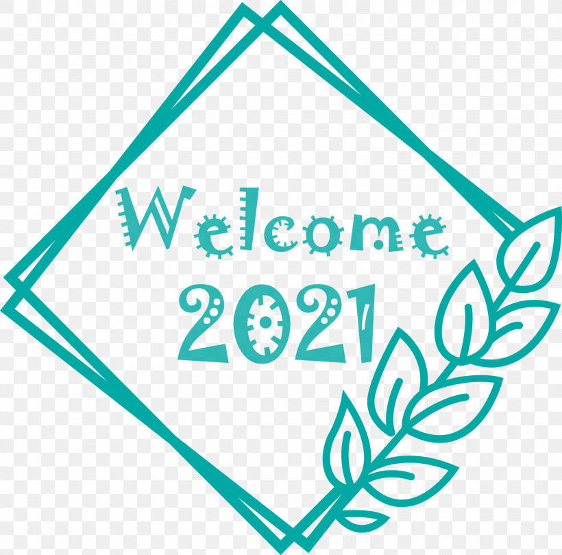 New Year 2021 Welcome, PNG, 3000x2963px, New Year 2021 Welcome, Angle, Area, Leaf, Line Download Free