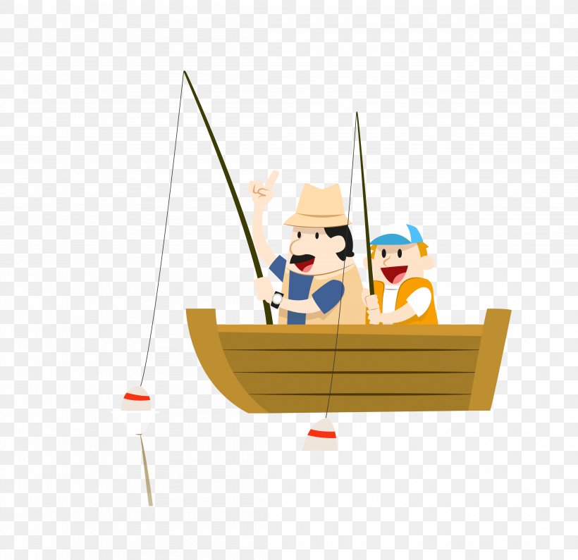 Fishing, PNG, 4393x4260px, Fishing, Animation, Boat, Cartoon, Fish Download Free