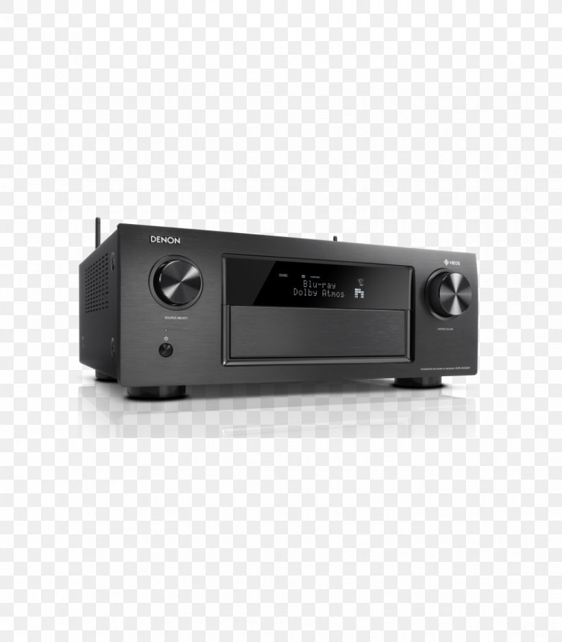 AV Receiver Denon Home Theater Systems Audio Dolby Atmos, PNG, 875x1000px, Av Receiver, Airplay, Amplifier, Audio, Audio Equipment Download Free