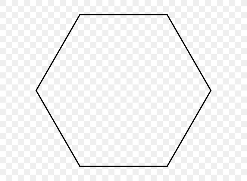 Regular Polygon Hexagon Shape Geometry, PNG, 600x600px, Regular Polygon, Area, Black, Black And White, Decagon Download Free