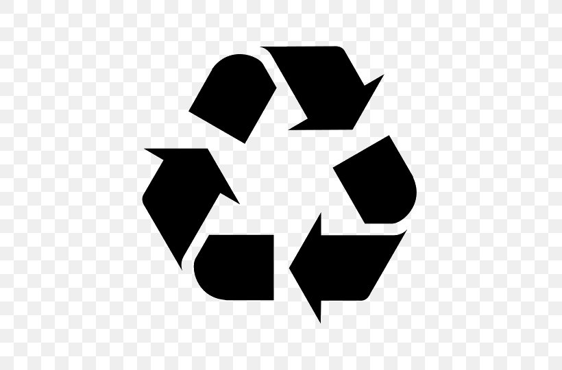 Recycling Symbol Recycling Bin, PNG, 540x540px, Recycling Symbol, Black, Black And White, Brand, Logo Download Free